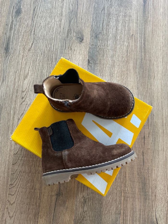 Bottines en daim marron