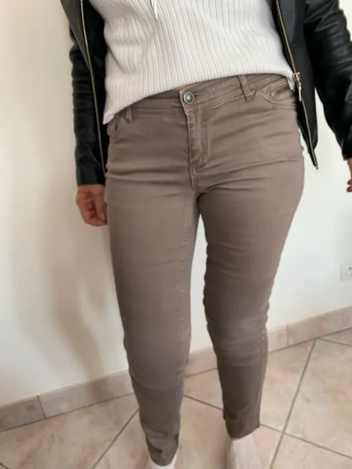 jean gris grain de malice taille 38 skinny