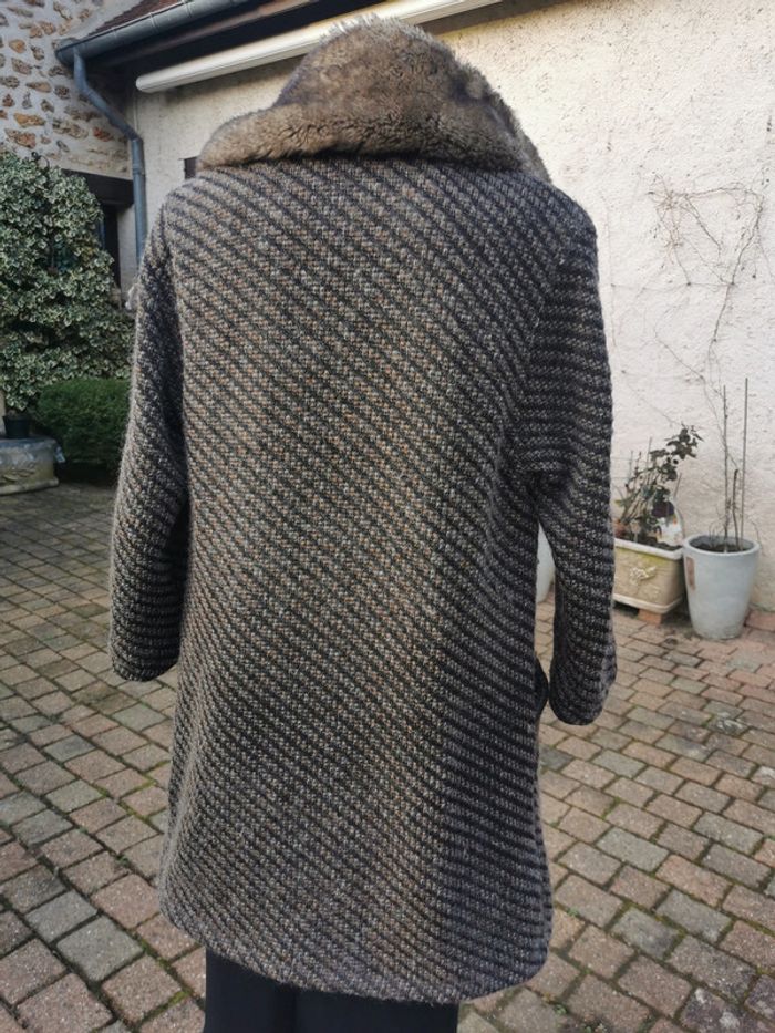 Manteau Zara knitwear col fausse fourrure - photo numéro 12