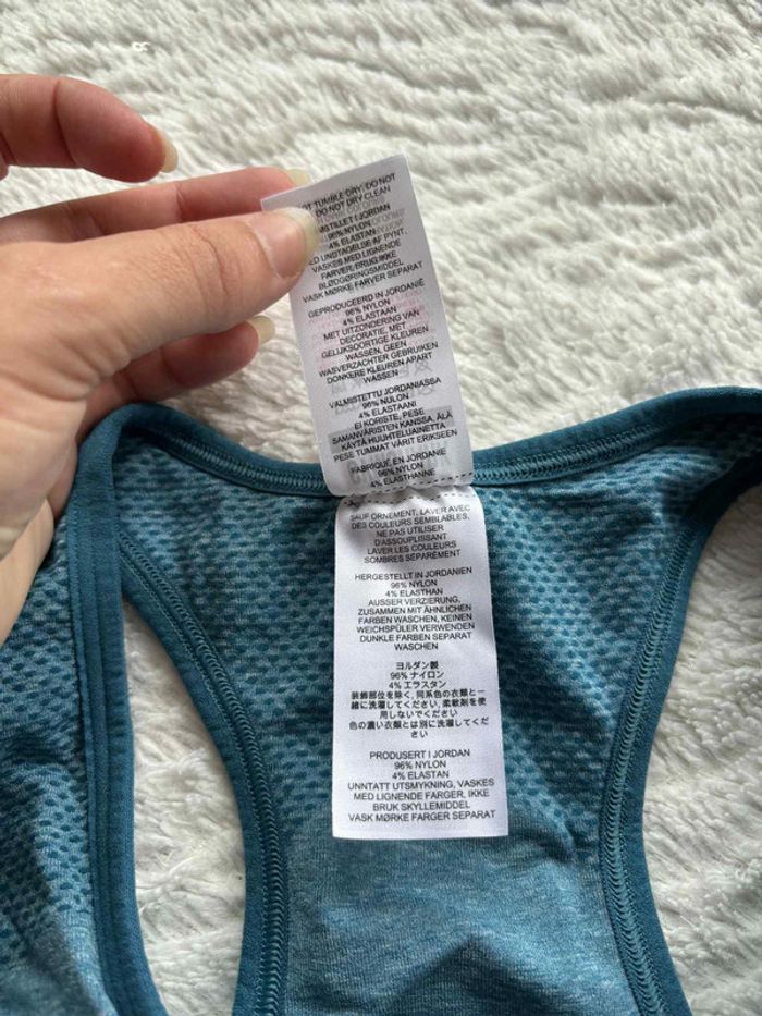 Ensemble Gymshark Vital Seamless – Brassière Legging taille haute Bleu Turquoise M/38– Comme Neuf - photo numéro 5