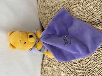 Doudou ours Winnie l'ourson peluche mouchoir Disney 