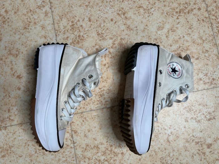 Basket femme converse semelles compensées 36 beige en très bon état Effet moucheté Très peu portée - photo numéro 2