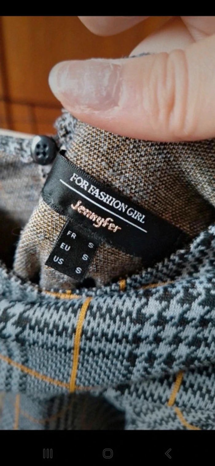 Combishort manches longues à carreaux Jennyfer taille S 👻 - photo numéro 5