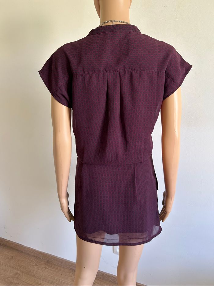 Robe bordeaux à manches courtes Bonobp taille S TBE - photo numéro 5