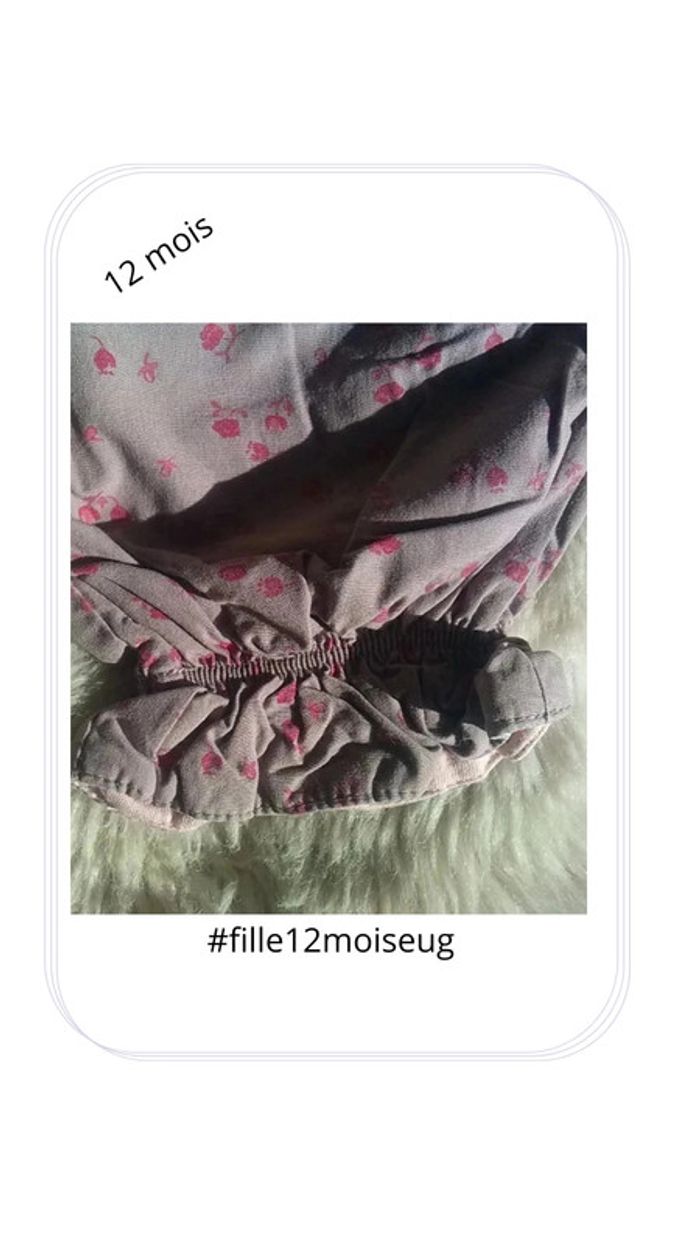 Pantalon élégant fille 12 mois ou 74 cm - P'tit bisou - photo numéro 5