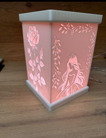 Lampe princesse thème belle et la Bête 