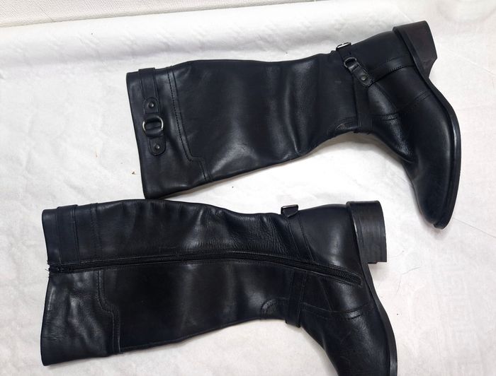 Bottes hautes  , femme  , cuir  , Flore leather  , taille 5 /  38 - photo numéro 4