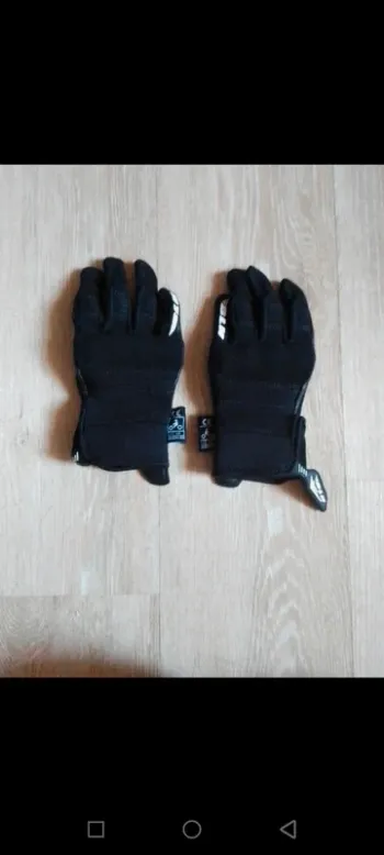 Gant de moto enfant mixte fille garçon noir 6 ans