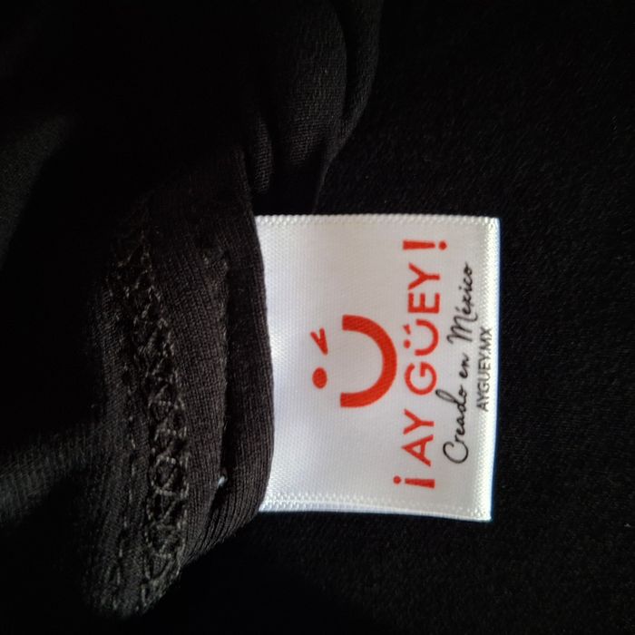 T-shirt longue noir avec poupée mexicaine - Manches longues - Taille S/M - Made in Mexico - Ay Guen - photo numéro 8