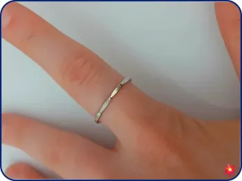 Bague argentée tendance en acier inoxydable