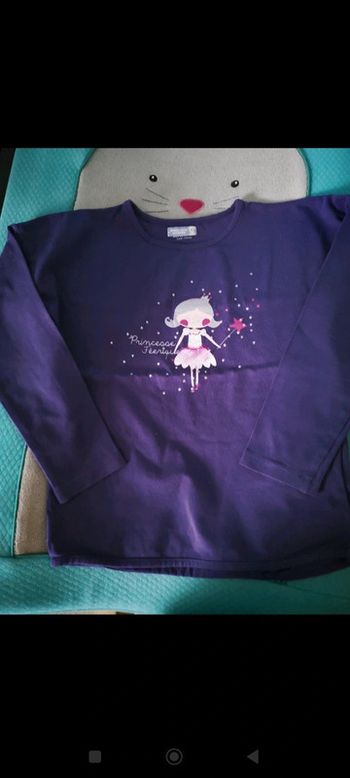 T shirt manches longues Verbaudet violet 6 ans