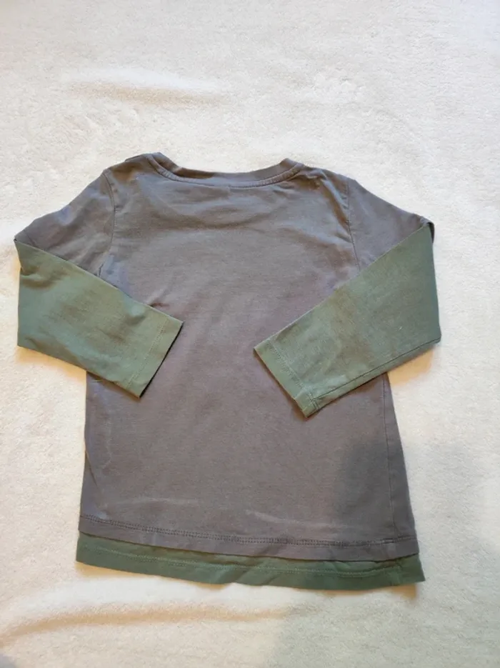 T-shirt manches longues 4 ans dinosaure - photo numéro 2