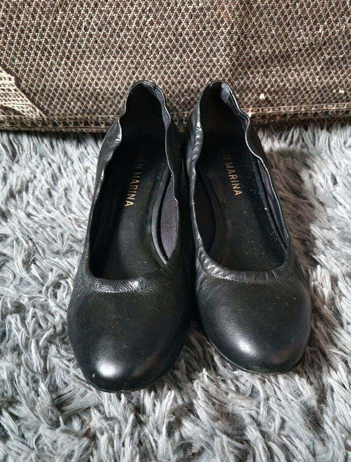 Escarpins cuir noir à talons 39 - photo numéro 2