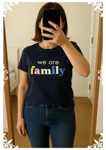 👕 T-shirt bleu marine “we are family” - Le Roi duT-shirt 2XL