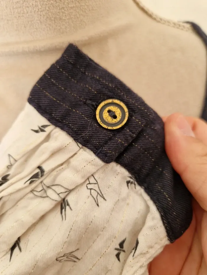 Blouse terre de marins oiseaux taille 44 - photo numéro 4