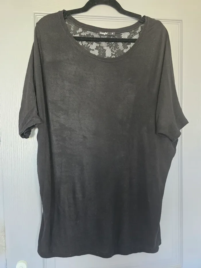 T shirt noir dentelle femme S Jennyfer