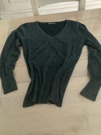 Pull noir fin pailleté