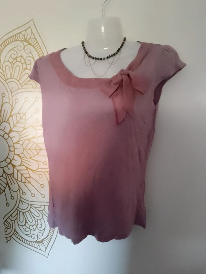 Joli top vieux rose taille 38