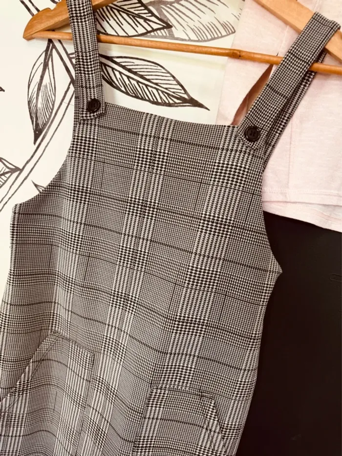 Taille 12 ans robe et teeshirt fille Liberto Orchestra gris et rose * carreaux * 🩷 - photo numéro 2