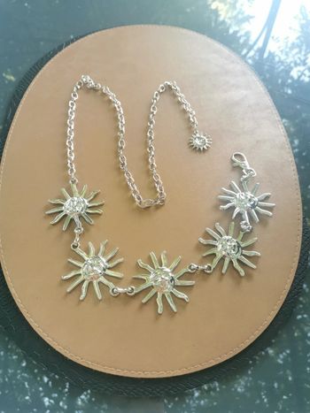 Ceinture Métal soleils femme argenté