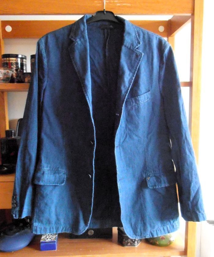 Veste homme, blazer bleu, New Man, taille XXL, 100% coton - photo numéro 6