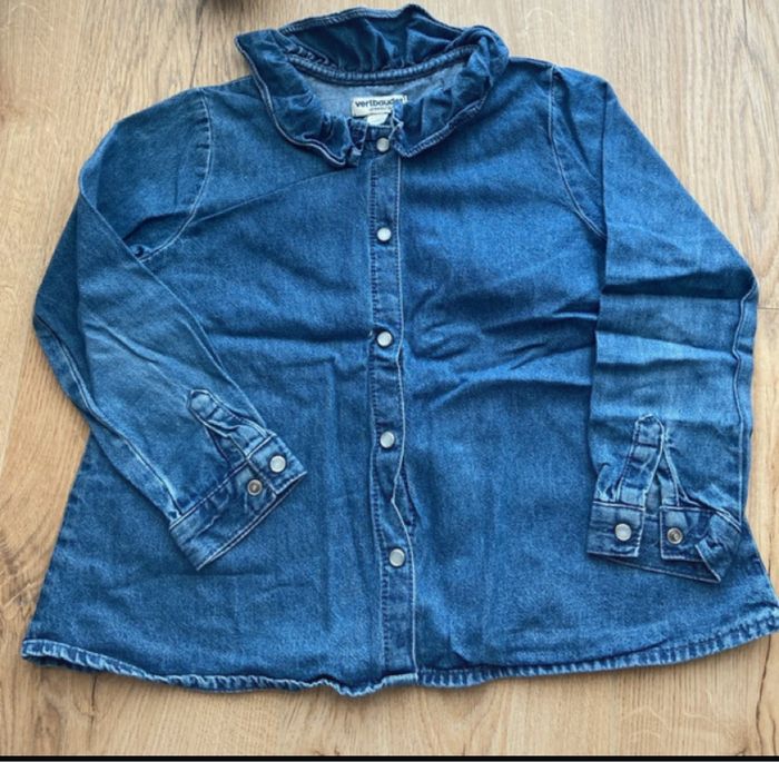 chemise en jeans fille