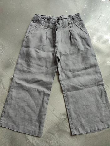 Pantalon en lin fille 4 ans
