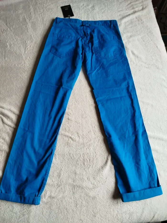 Pantalon bleu droit Emoi by Emonite taille 36 - photo numéro 8