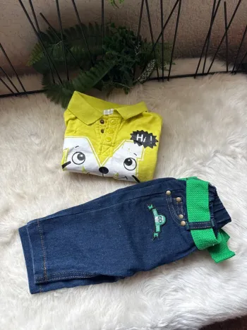 Pantalon et t-shirt garçon 3 mois - TBE