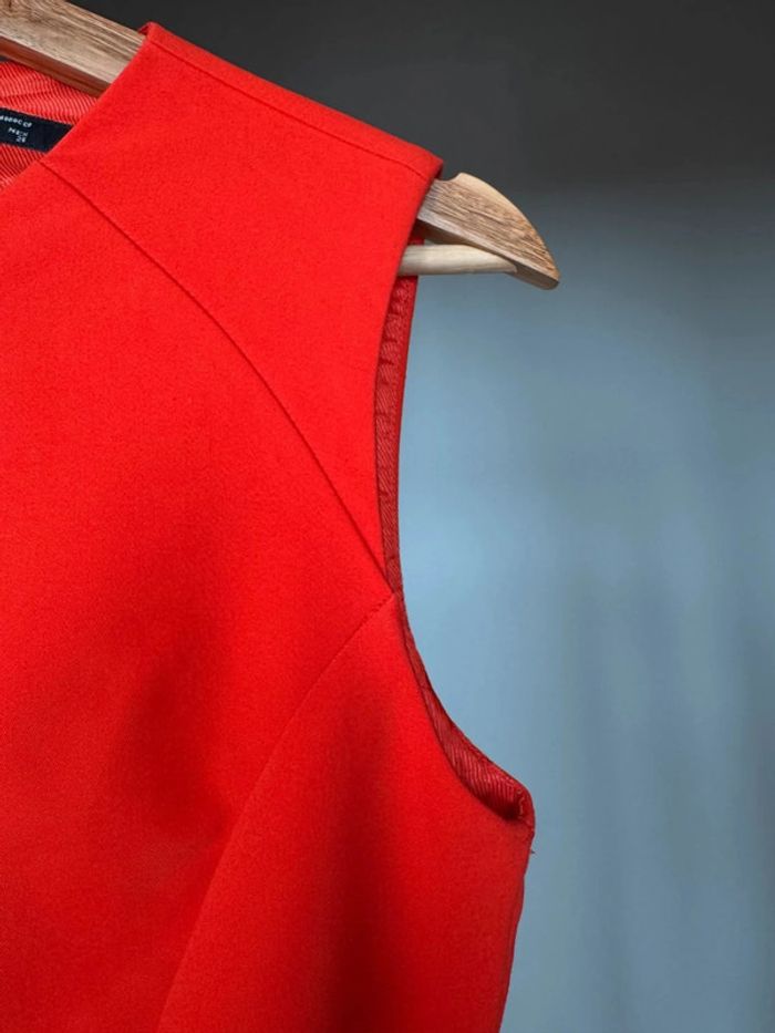 Robe dos dénudé orange rougeâtre sans manches S Zara - photo numéro 2