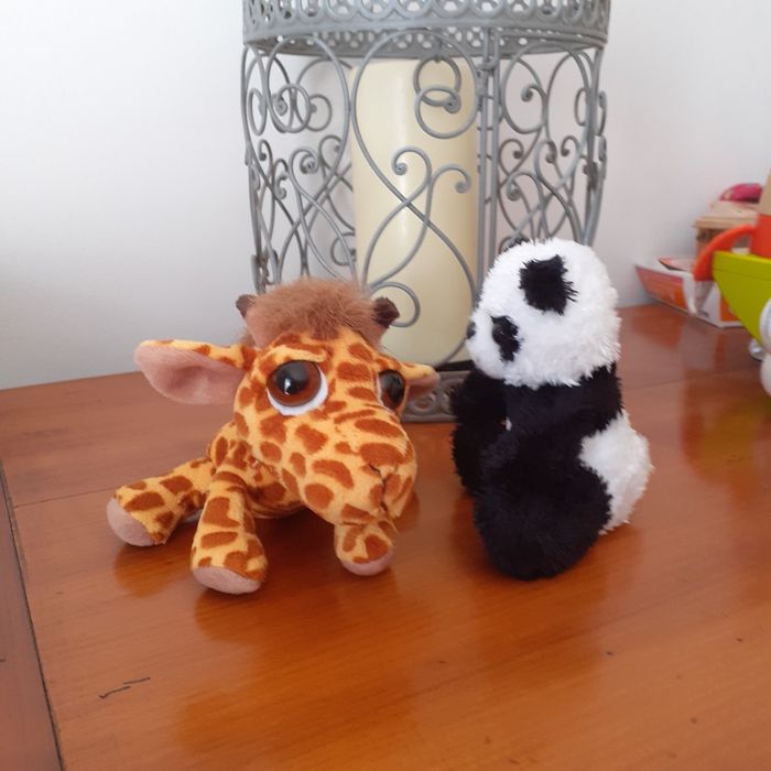 Peluches-doudous Bébés Panda et Girafe - photo numéro 5