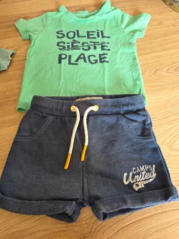 LOT 2 ensembles shorts 18 mois /TEE shirt 24 mois