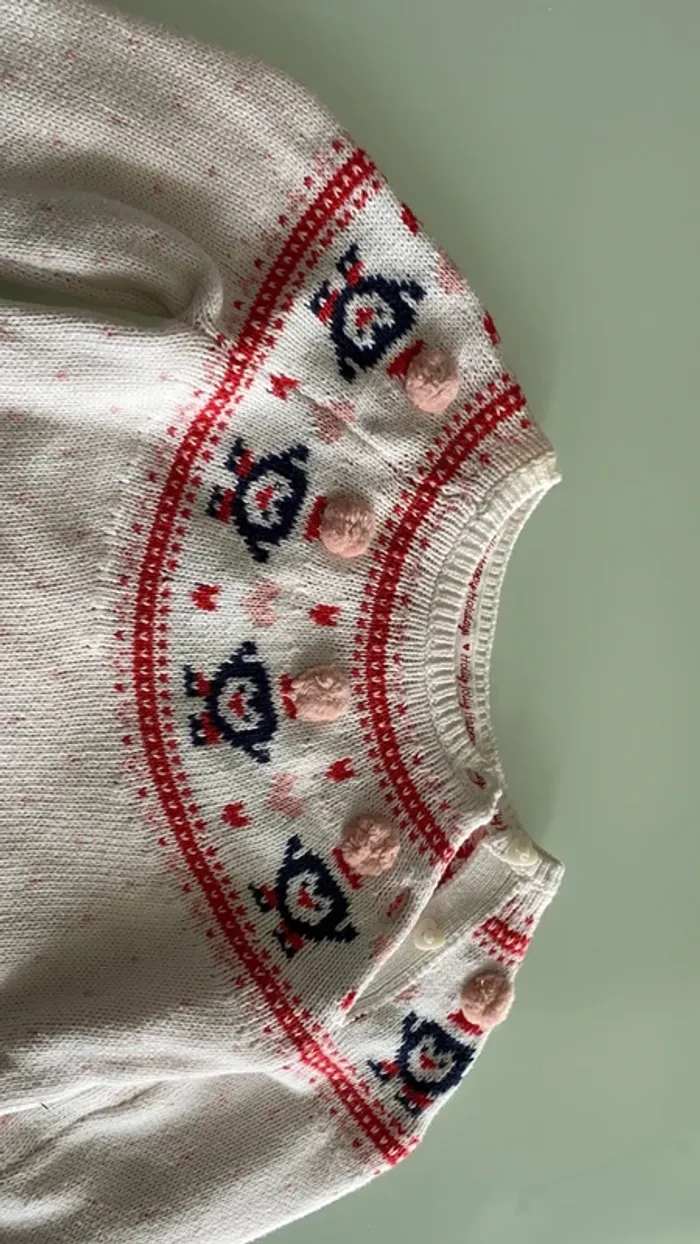 Petit pull chaud Noël petite fille - photo numéro 2