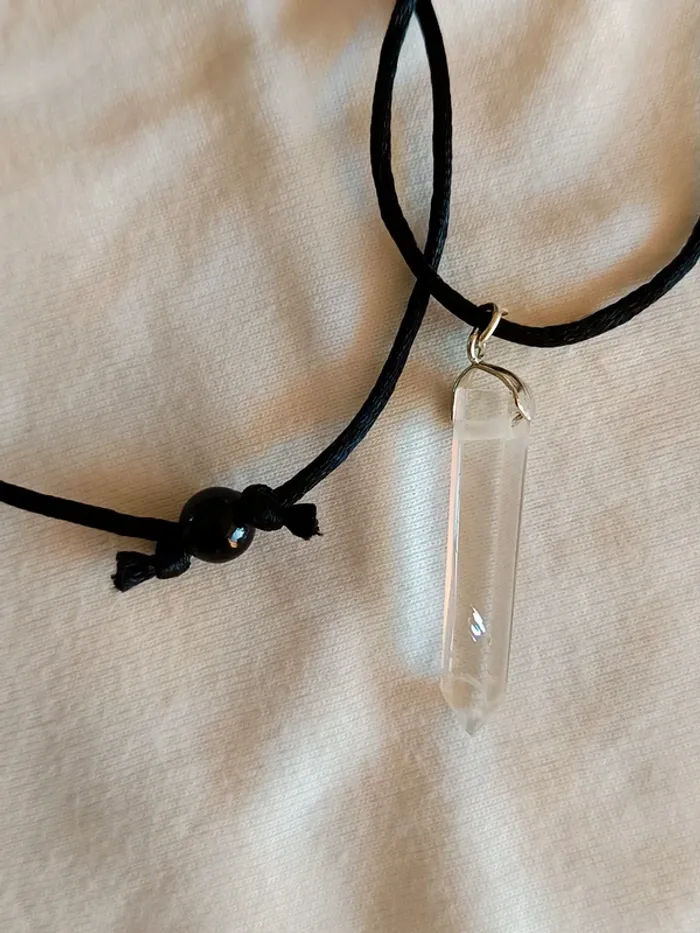 Collier énergie en pierre naturelle pierre de lune lithothérapie - photo numéro 3
