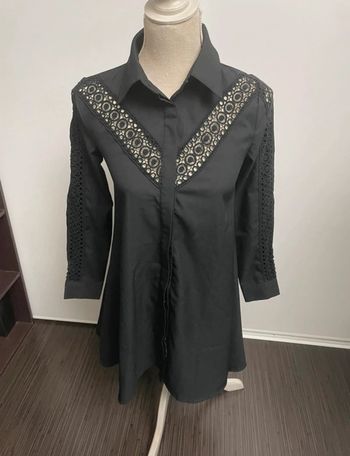 Élégante robe chemise noire Glamorous Petite - Taille S