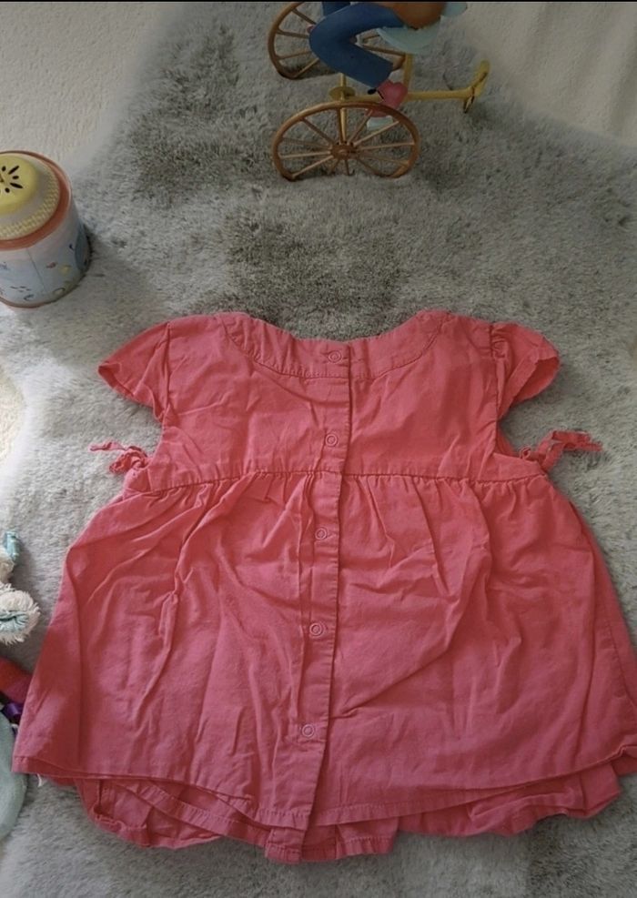 Blouse rose manches courtes Tape à l'oeil 18 mois - photo numéro 3