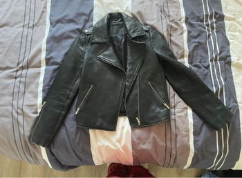 Veste en cuir de bovin style perfecto Comptoir des cotonniers taille XS