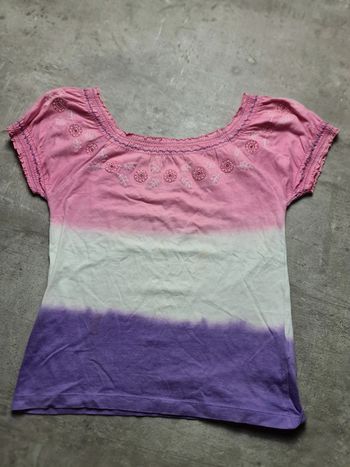 T shirt Manches courtes été fille Taille 8 ans couleur rose blanc violet