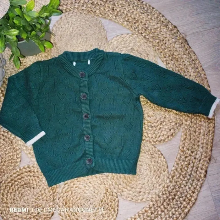 🍃 Gilet Tricot Fille – Taille 4 ans – Boutique Indépendante 💚 - photo numéro 2