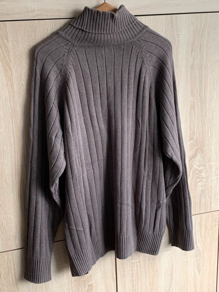 Pull col roulé marron Gino santi casual XL - photo numéro 11