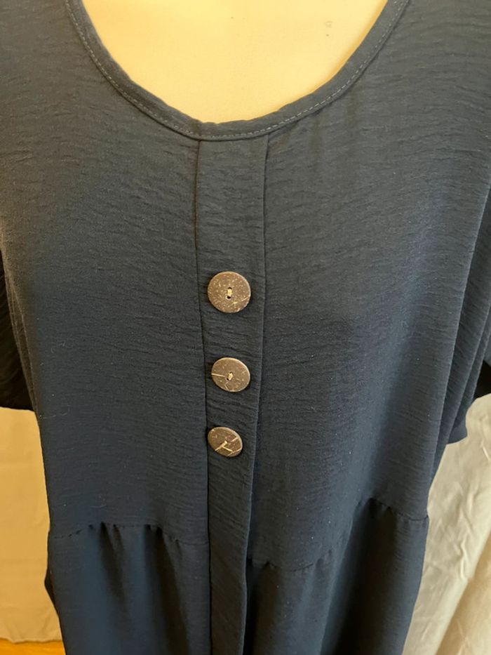 Robe fluide bleu marine - photo numéro 3