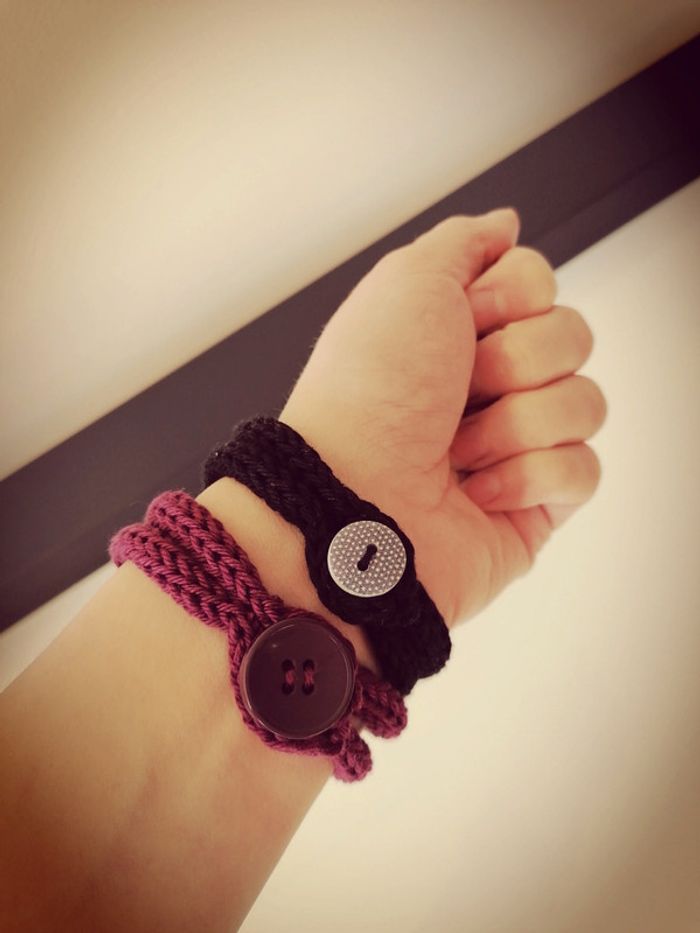 Bracelet en tricotin - photo numéro 2