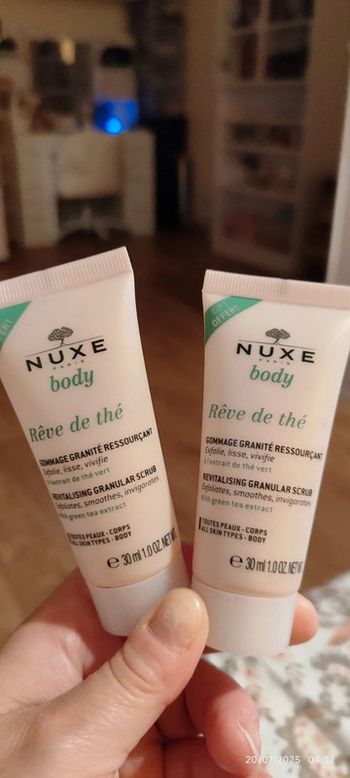 Nuxe Reve de Thé Gommage Granité Ressourçant Lot de 2 x 30 ml