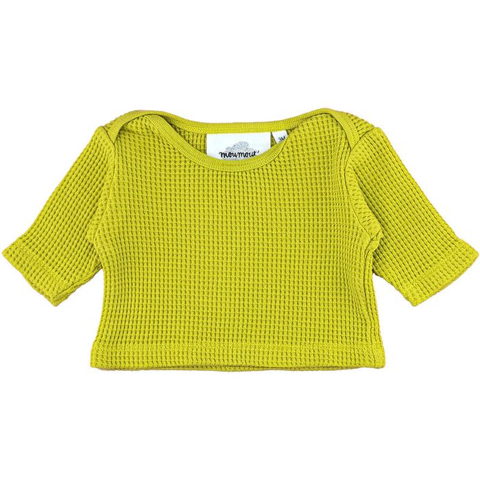 T-Shirt à manches longues 3 mois en nid d’abeille de coton Moumout'