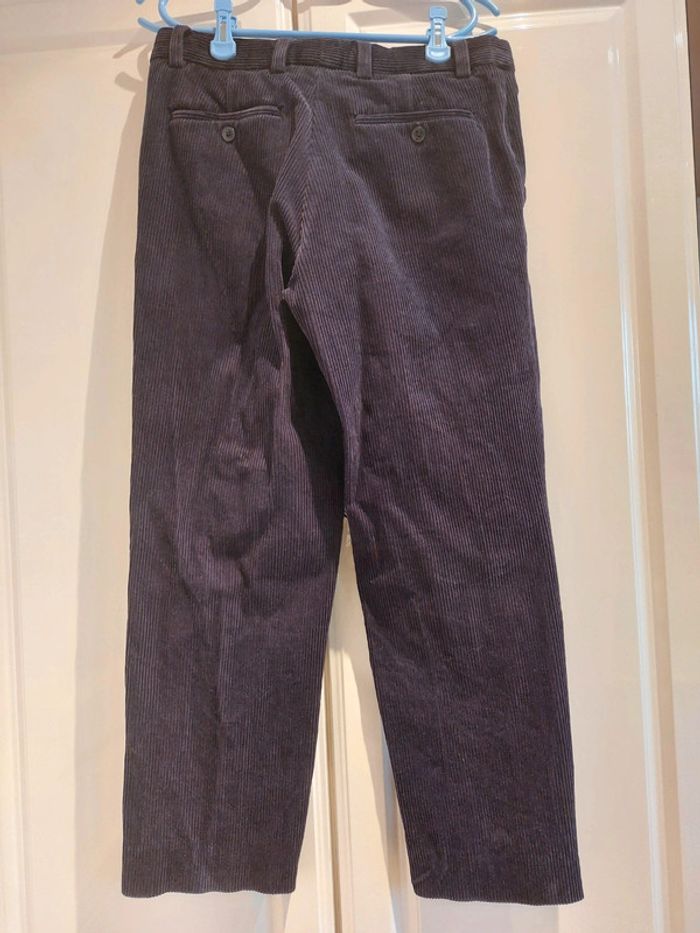 Chinos velours bleu - photo numéro 7