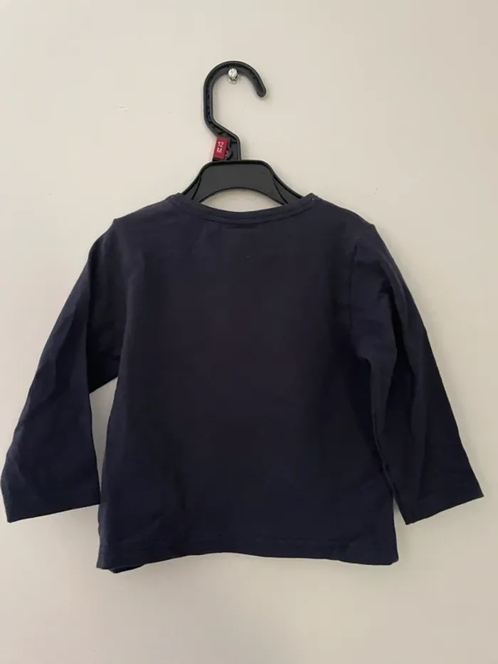 Lot 2 hauts t-shirt manches longues bébé 12 mois neuf avec étiquette - photo numéro 4