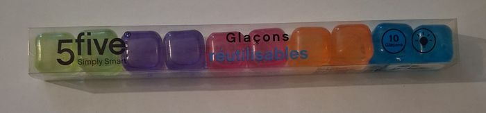 Paquet de 10 glaçons carrés réutilisables colorés - photo numéro 1