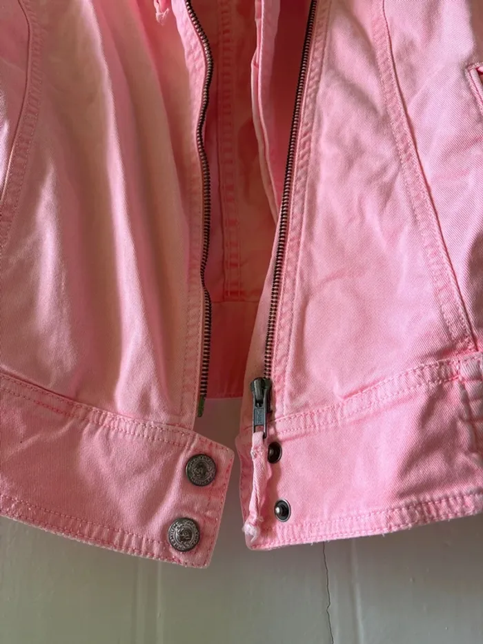 Veste jeans rose - photo numéro 2