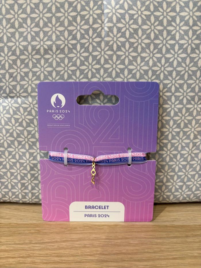 Bracelet Tissu Rose "Paris 2024" JO Paris 2024