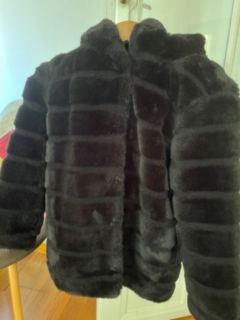 Manteau fausse fourrure noir Jennifer Xxs